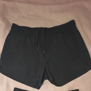Black running shorts